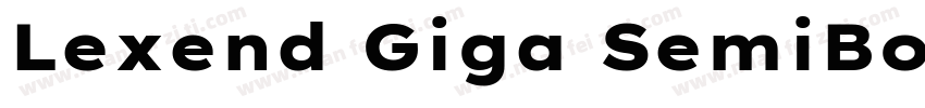 Lexend Giga SemiBold字体转换